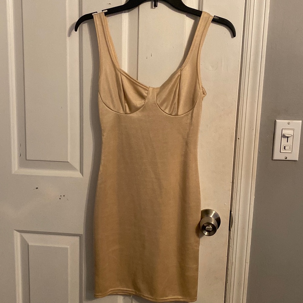 Pretty little thing champagne mini dress